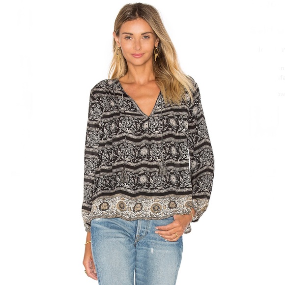 Joie Auberon C Printed Silk Blouse Size S - Picture 3 of 6